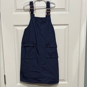 Tahari Navy Kids Overalls with Pockets
